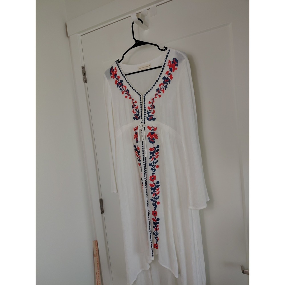 Lovestitch Midi Dress Sz M Fully Lined Boho Festival LagenLook Y2k Fairy